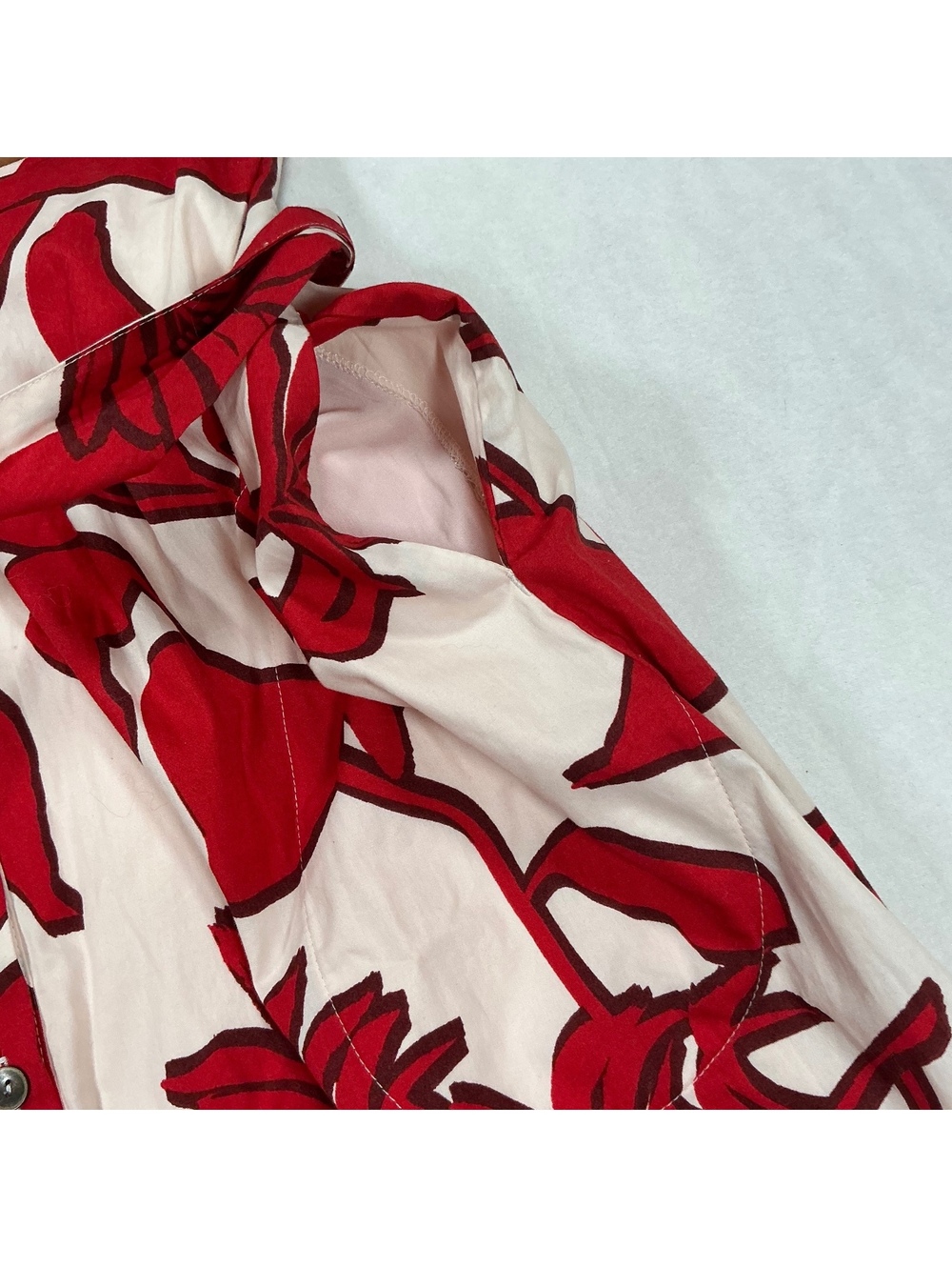 Maeve by Anthropologie Red and White Floral Button-Up Dress XS‎ - Picture 6 of 9